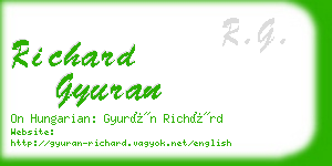 richard gyuran business card